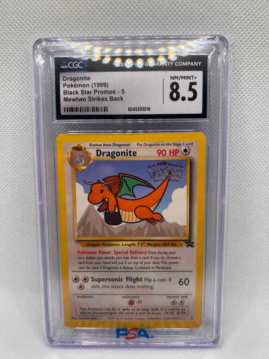 1999 Dragonite Black Star Promo STAMPED NM 8.5